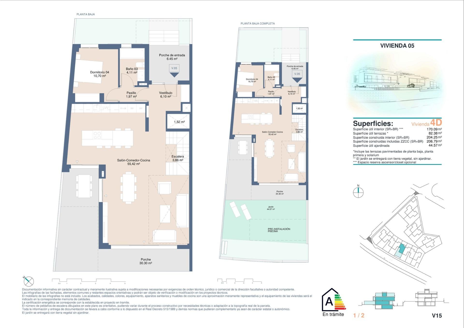 Newly Built Semi-Detached and Terraced Houses in Cabo de las Huertas, Alicante