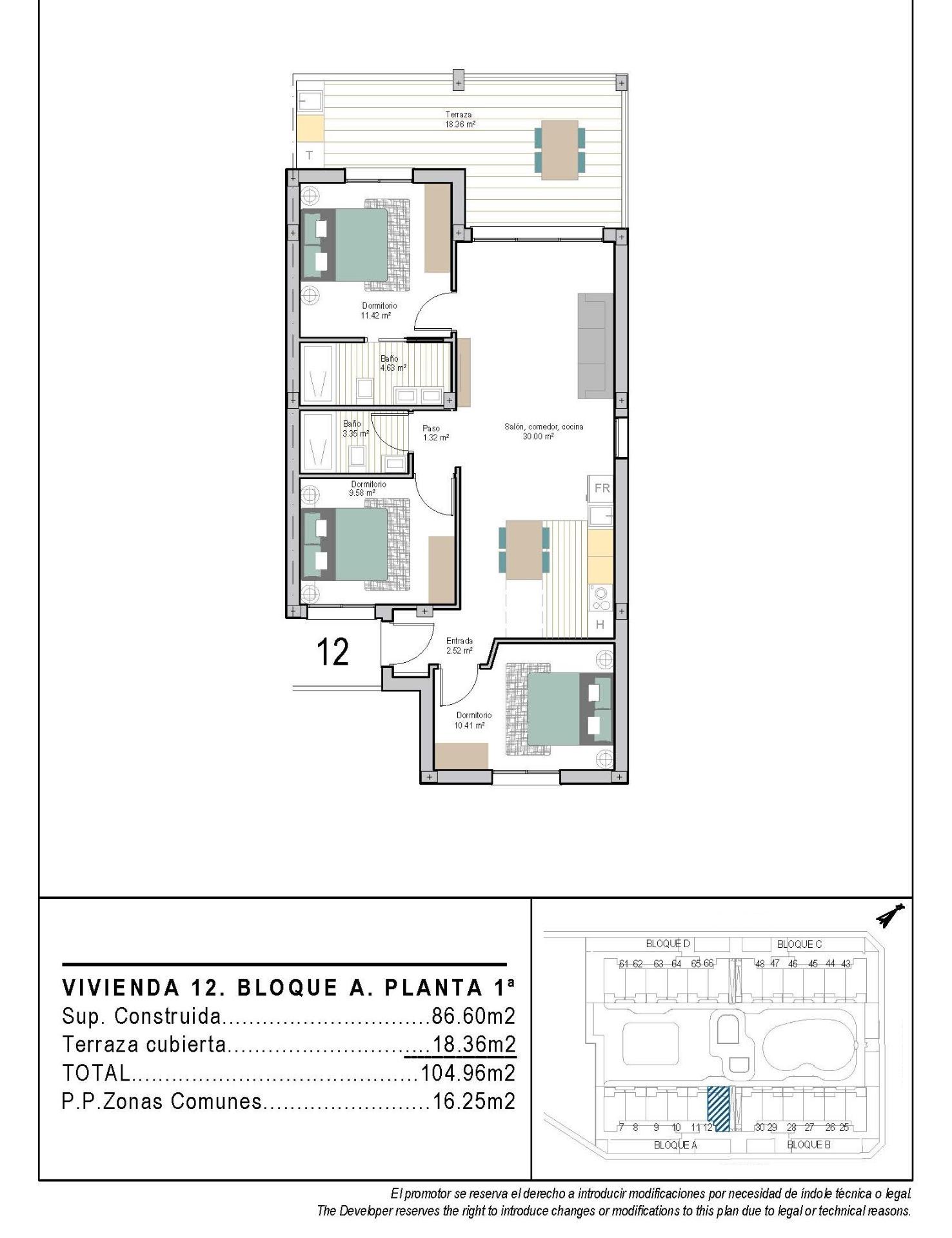 Modern New Build Apartments in San Cayetano, Torrepacheco, Murcia