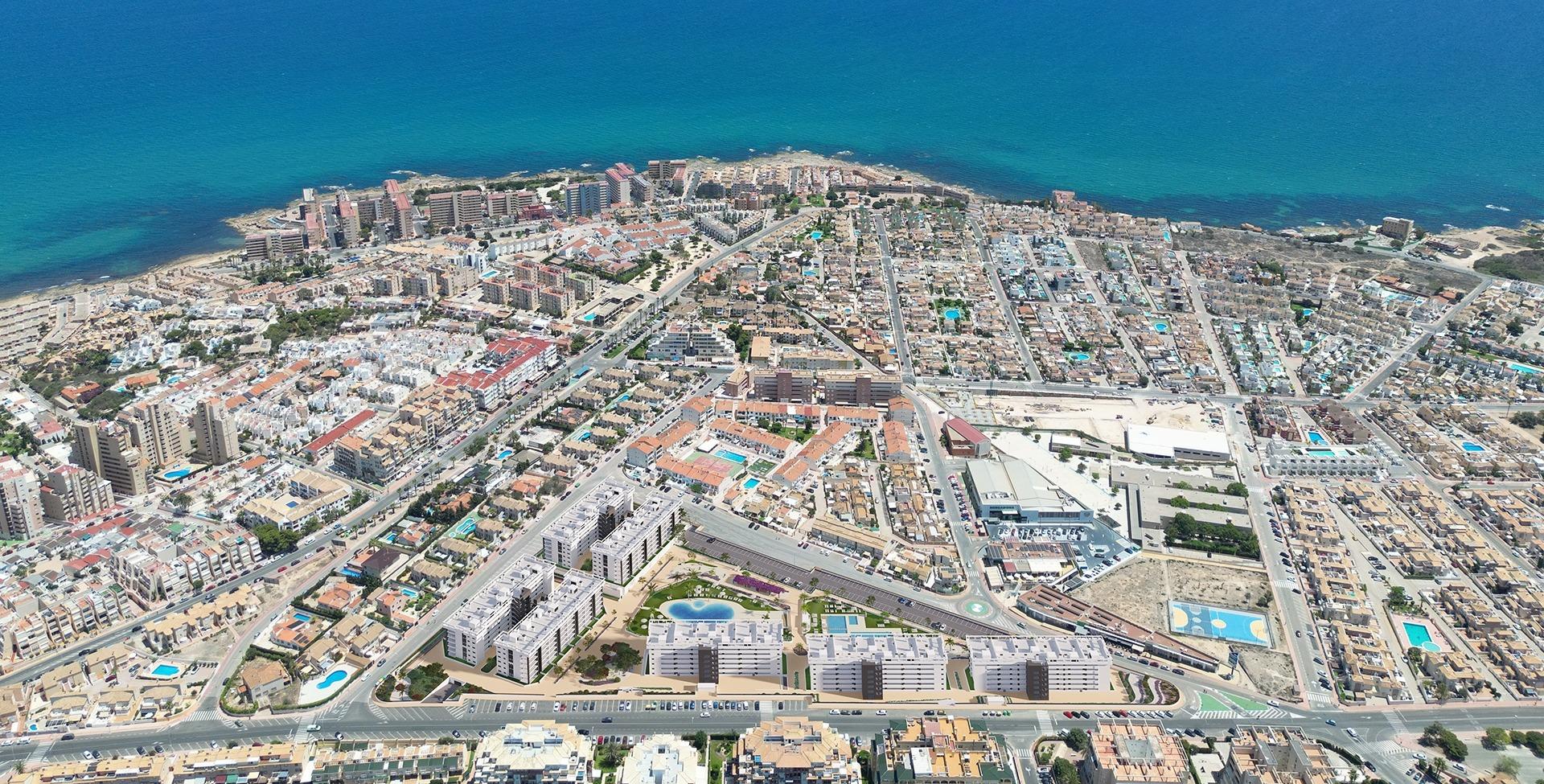 NEW BUILD GATED URBANIZATION IN TORREVIEJA ONLY 700M FROM THE BEACH