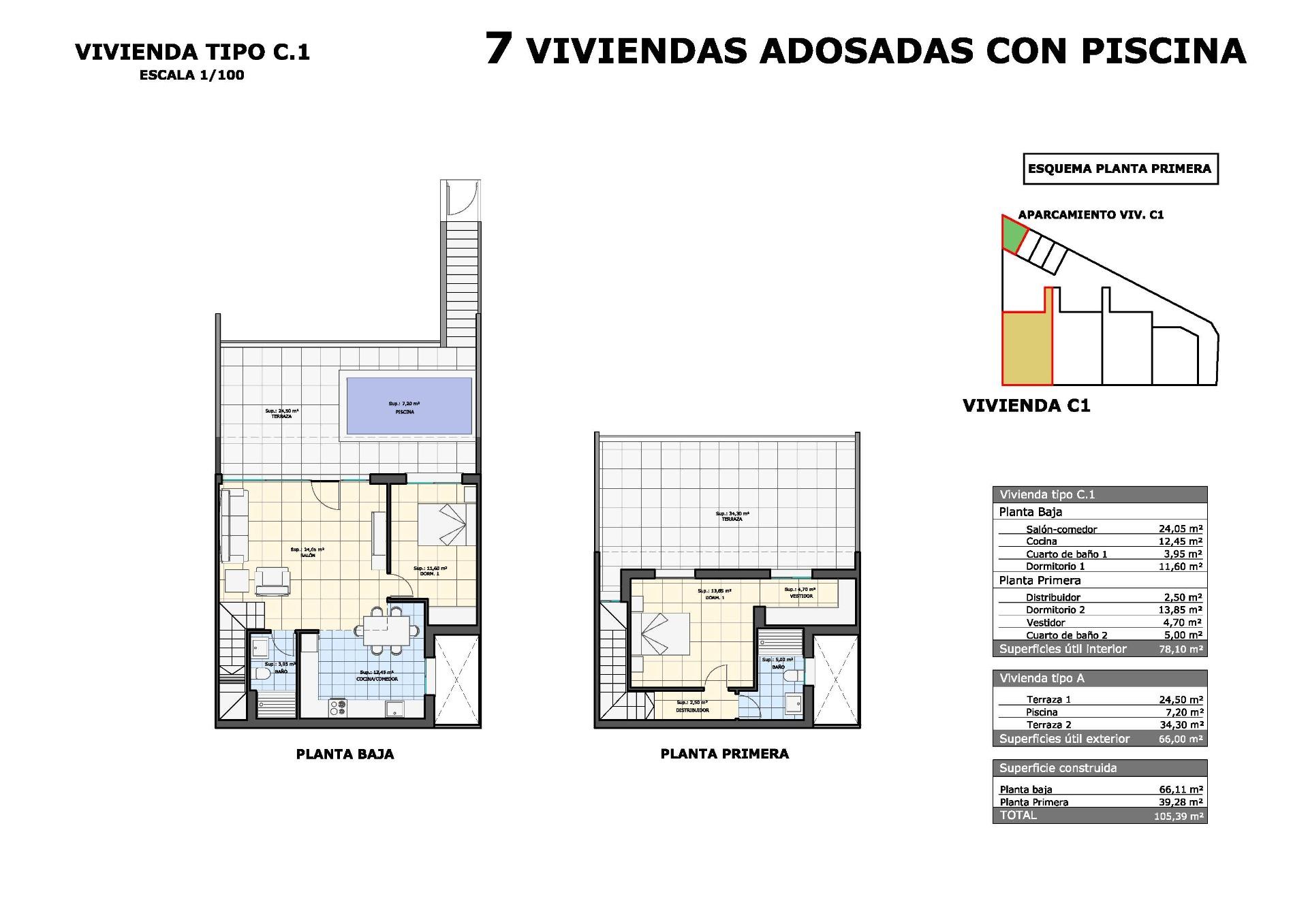New build homes in Pilar de la Horadada with private pool