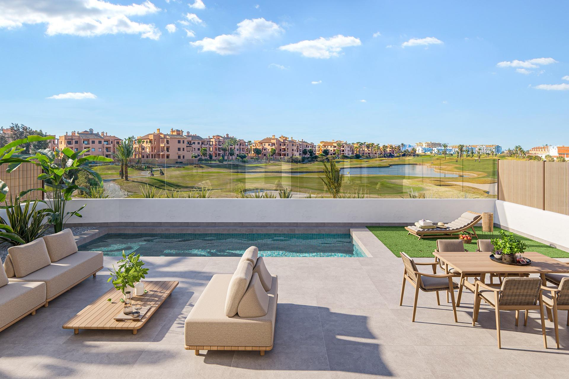 New Build Residential Complex in Los Alcázares on the Frontline of Serena Golf