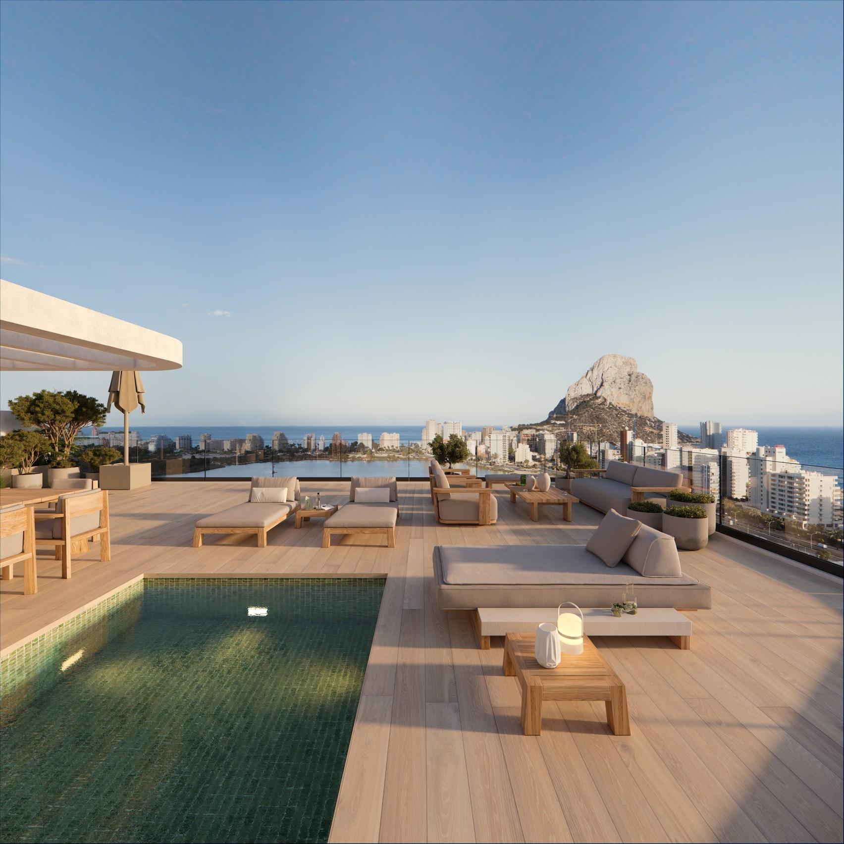 Modern New Build Homes in Calpe Just 450 m from Playa del Cantal Roig
