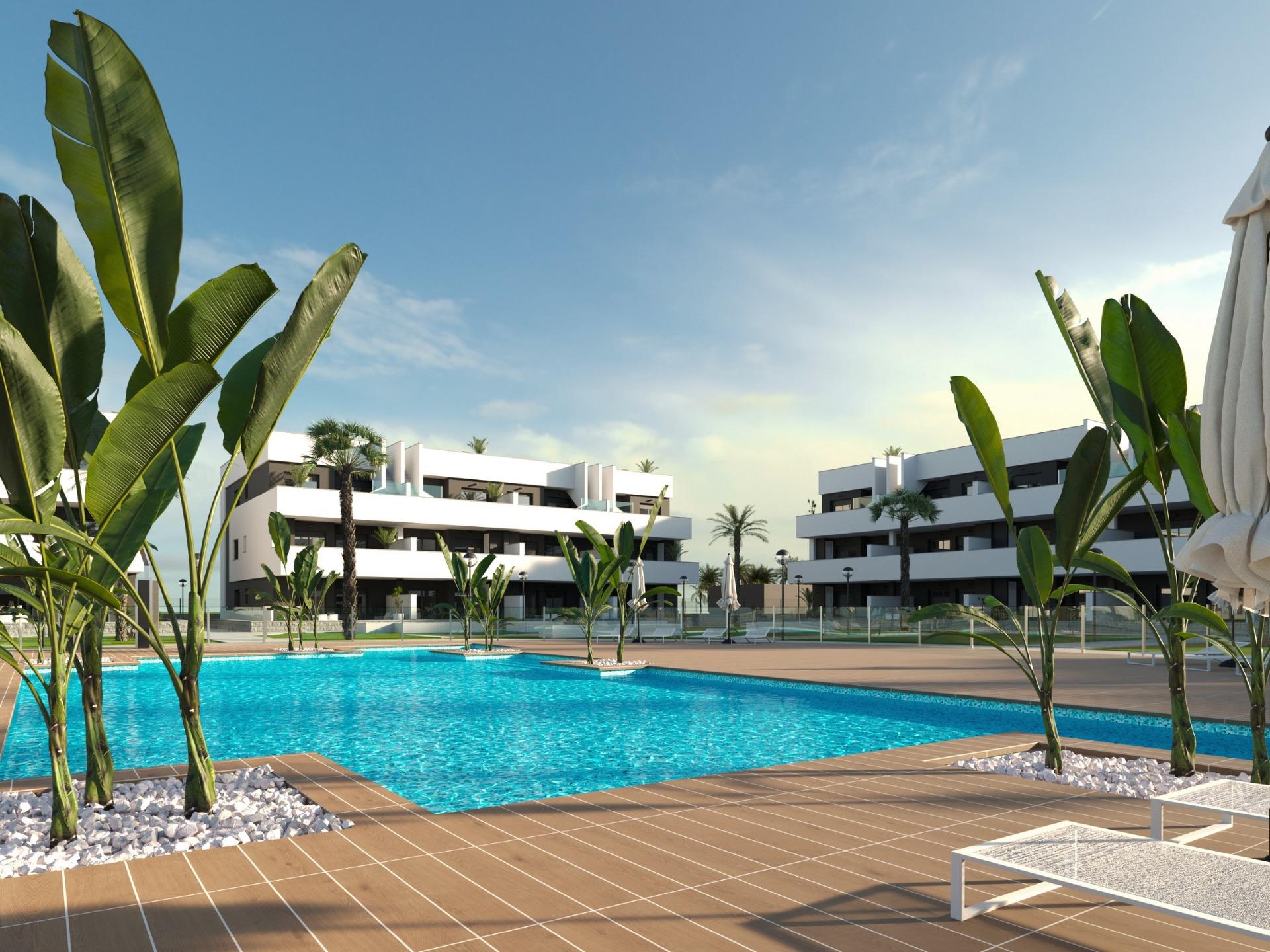 10-1 New Build Tourist Licensed Apartments with Lagoon Views in El Raso Guardamar del Segura