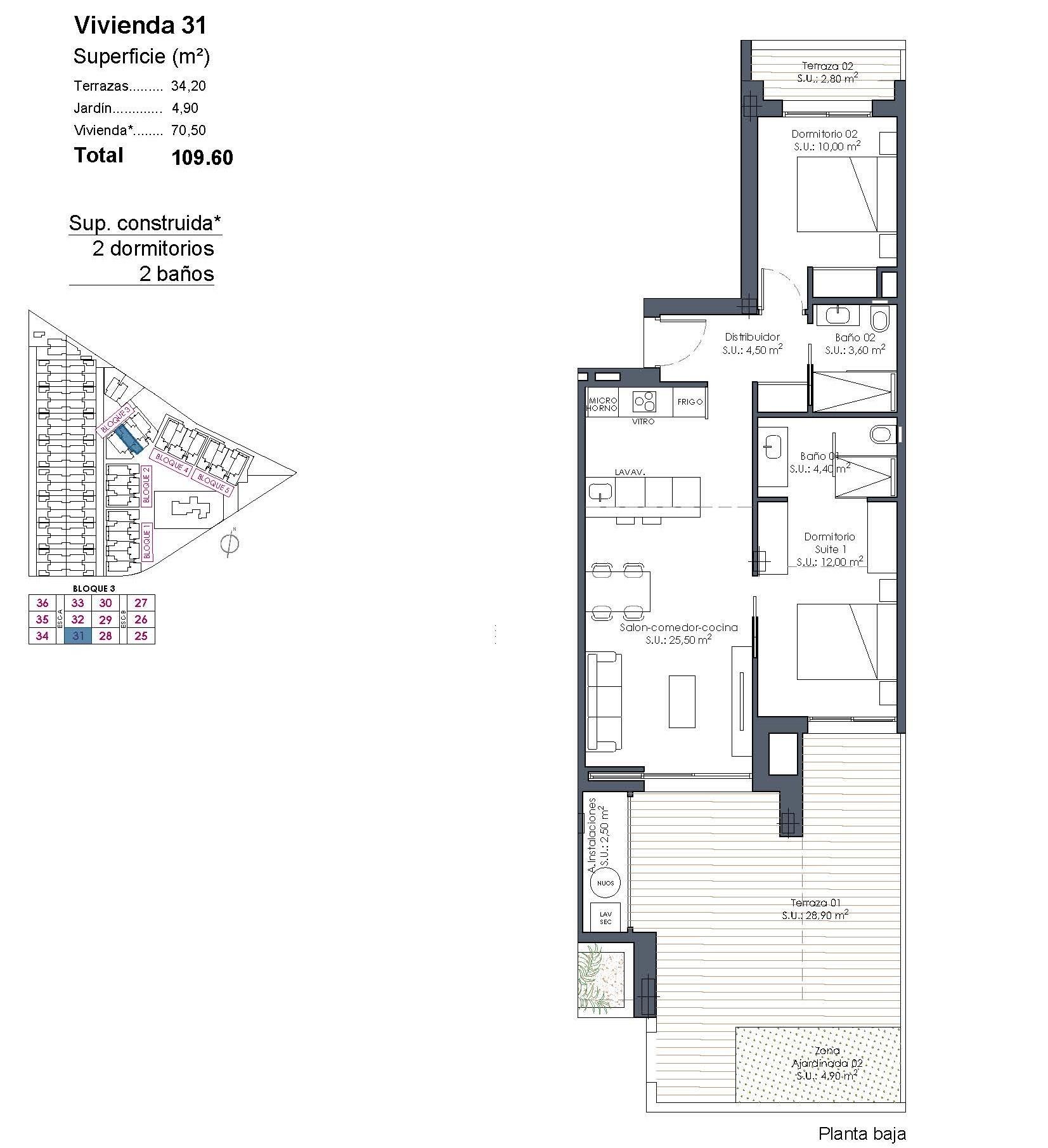 New Build Resort Apartments at La Serena Golf-Los Alcazares Near the Beach