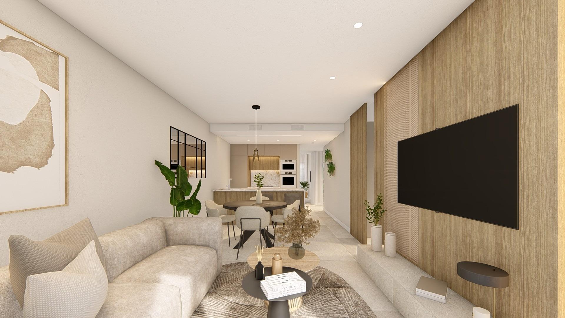 New Build Resort Apartments at La Serena Golf-Los Alcazares Near the Beach