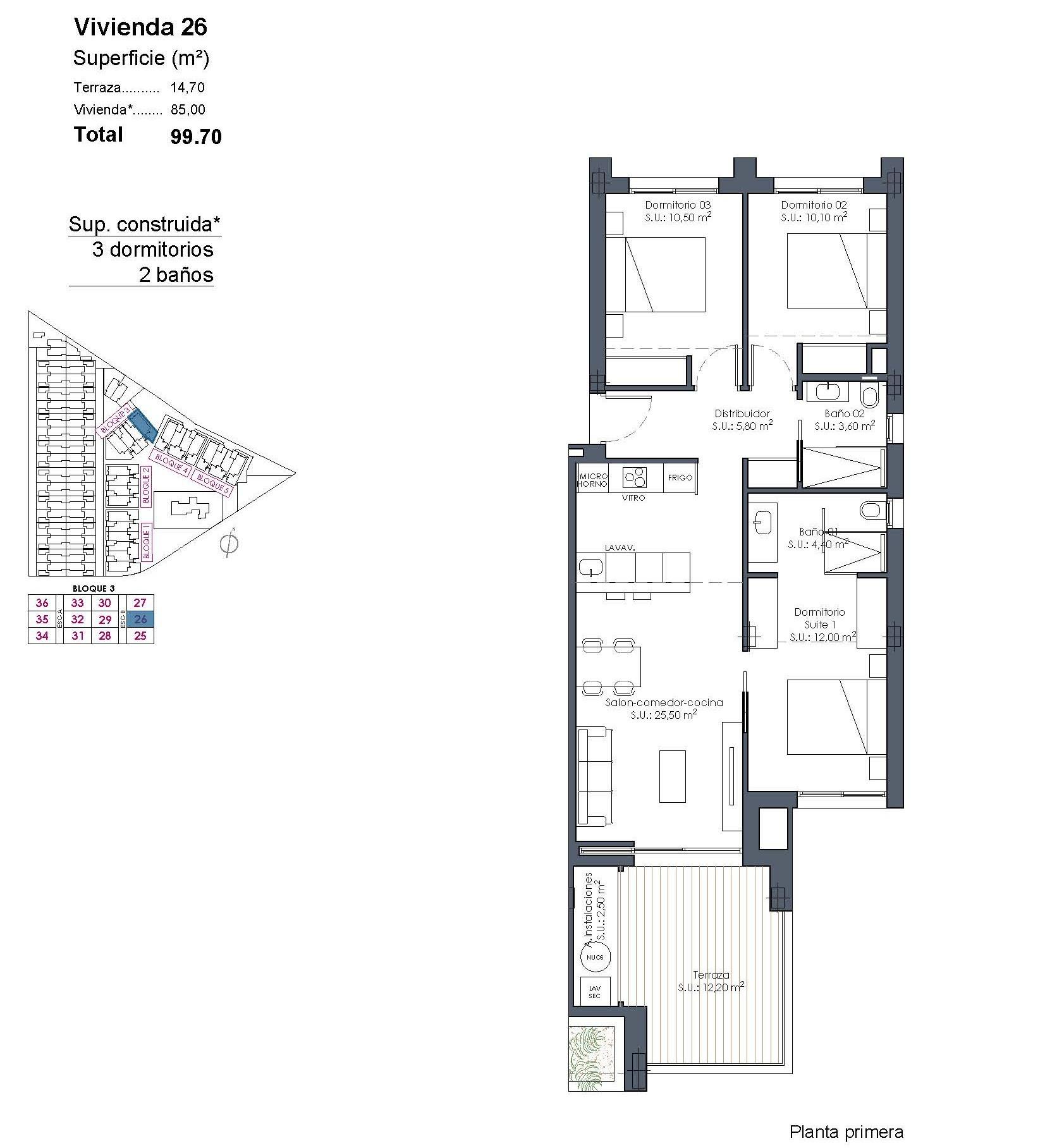 New Build Resort Apartments at La Serena Golf-Los Alcazares Near the Beach