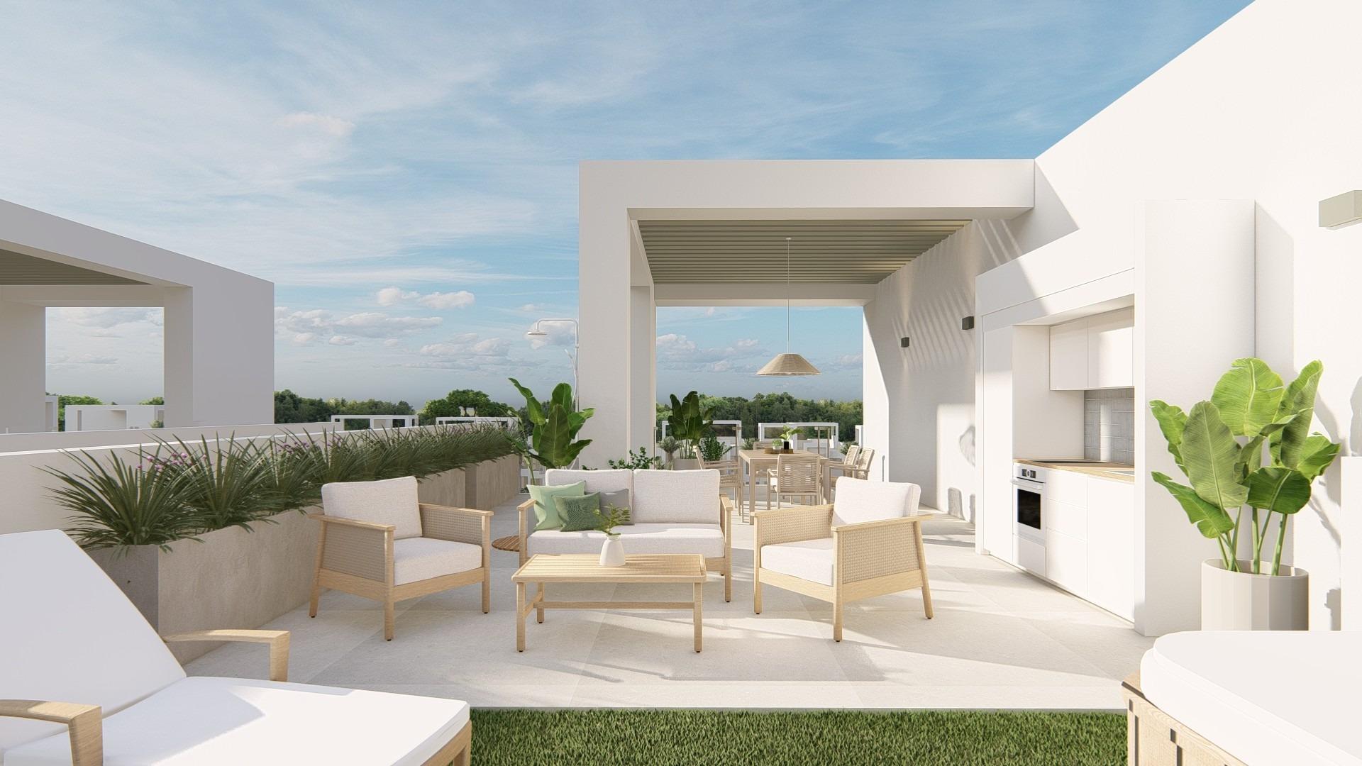 New Build Resort Apartments at La Serena Golf-Los Alcazares Near the Beach