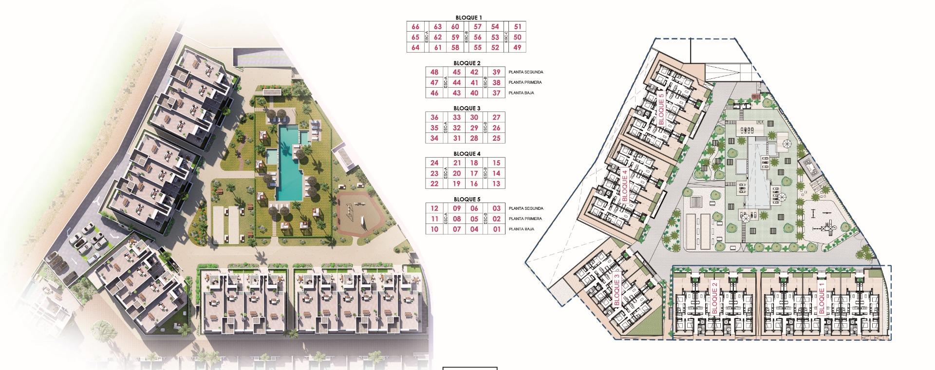 New Build Resort Apartments at La Serena Golf-Los Alcazares Near the Beach