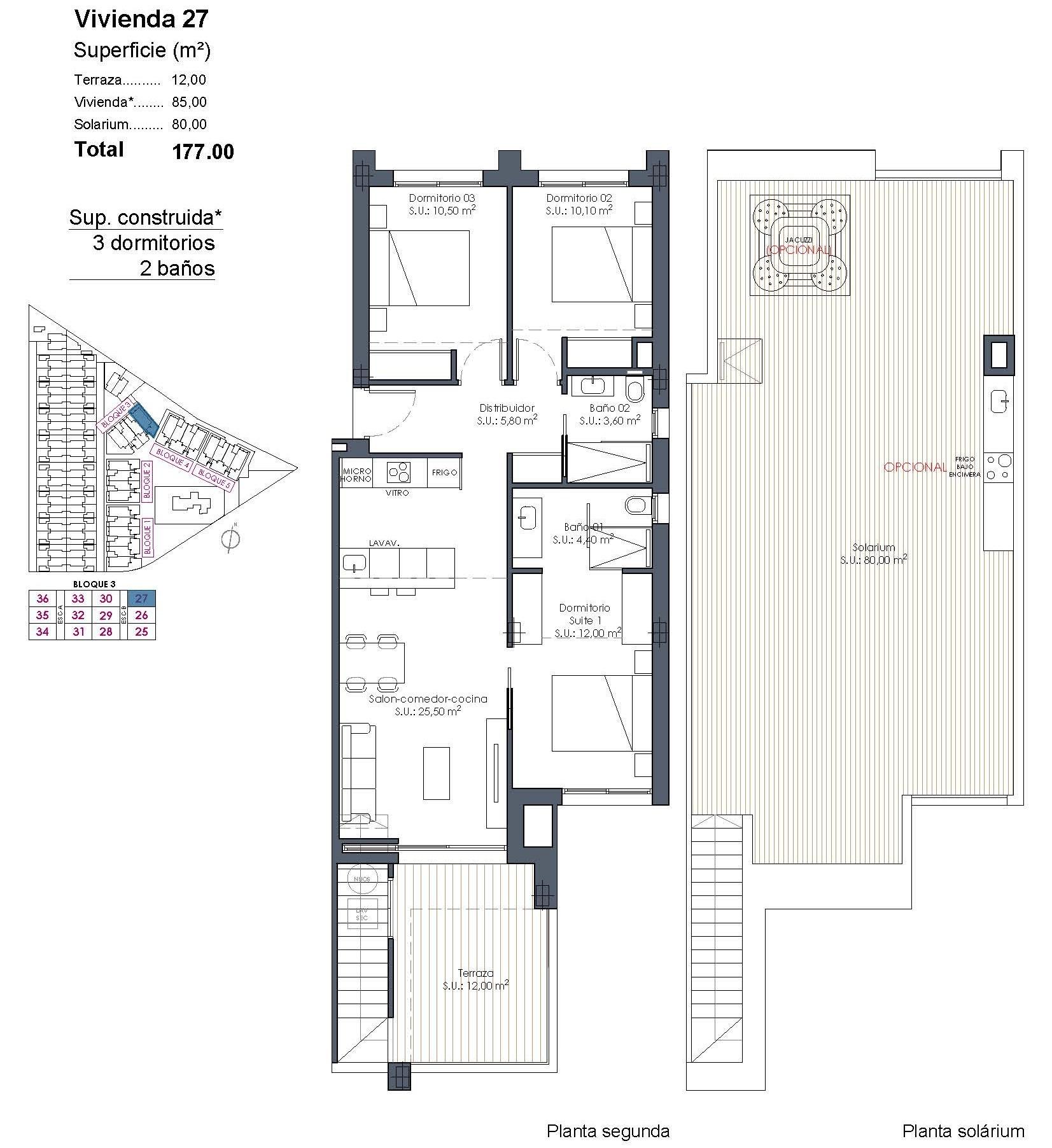 New Build Resort Apartments at La Serena Golf-Los Alcazares Near the Beach
