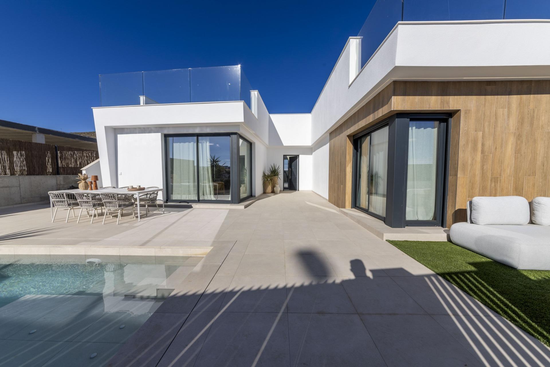 New Build Villas in Altaona Golf Resort Murcia with Private Pool and Mountain Views