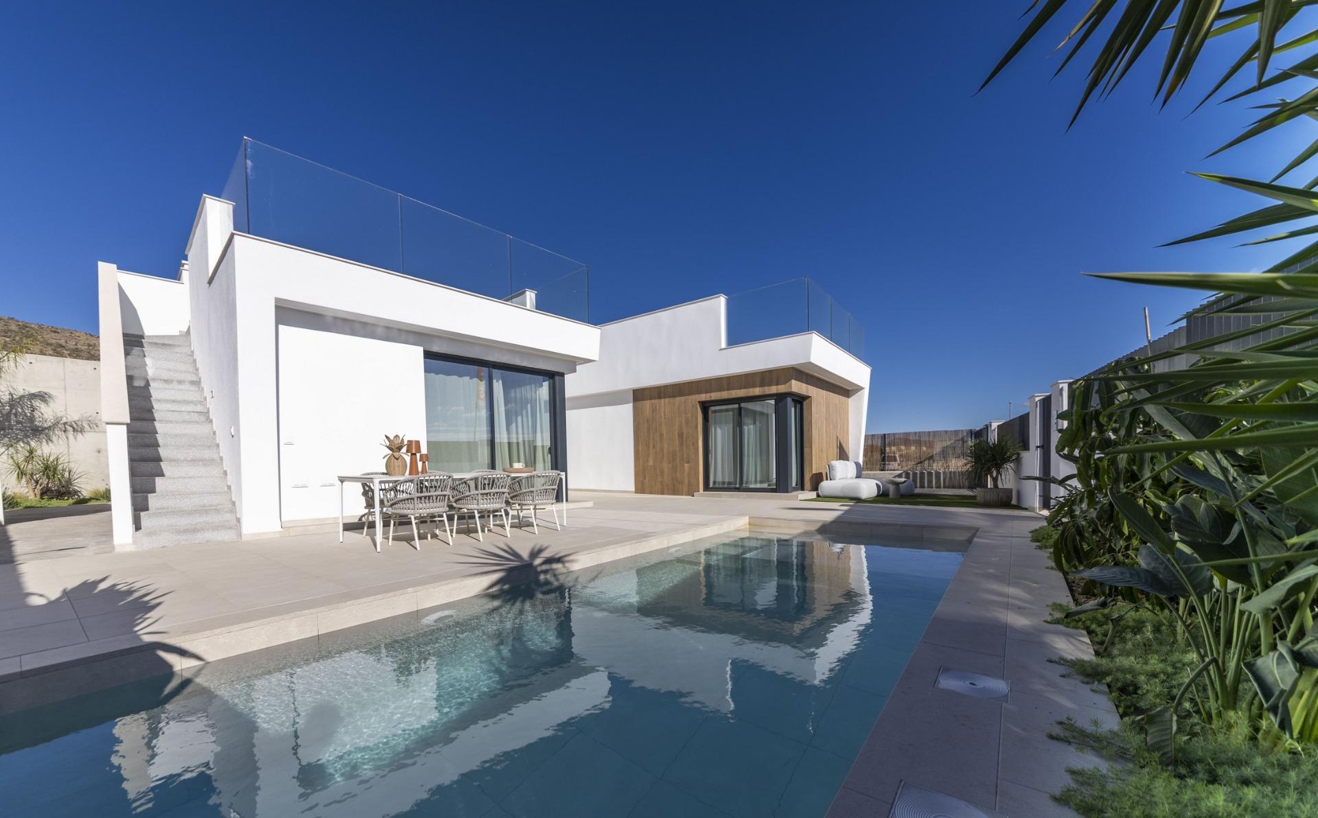 11-1 New Build Villas in Altaona Golf Resort Murcia with Private Pool and Mountain Views