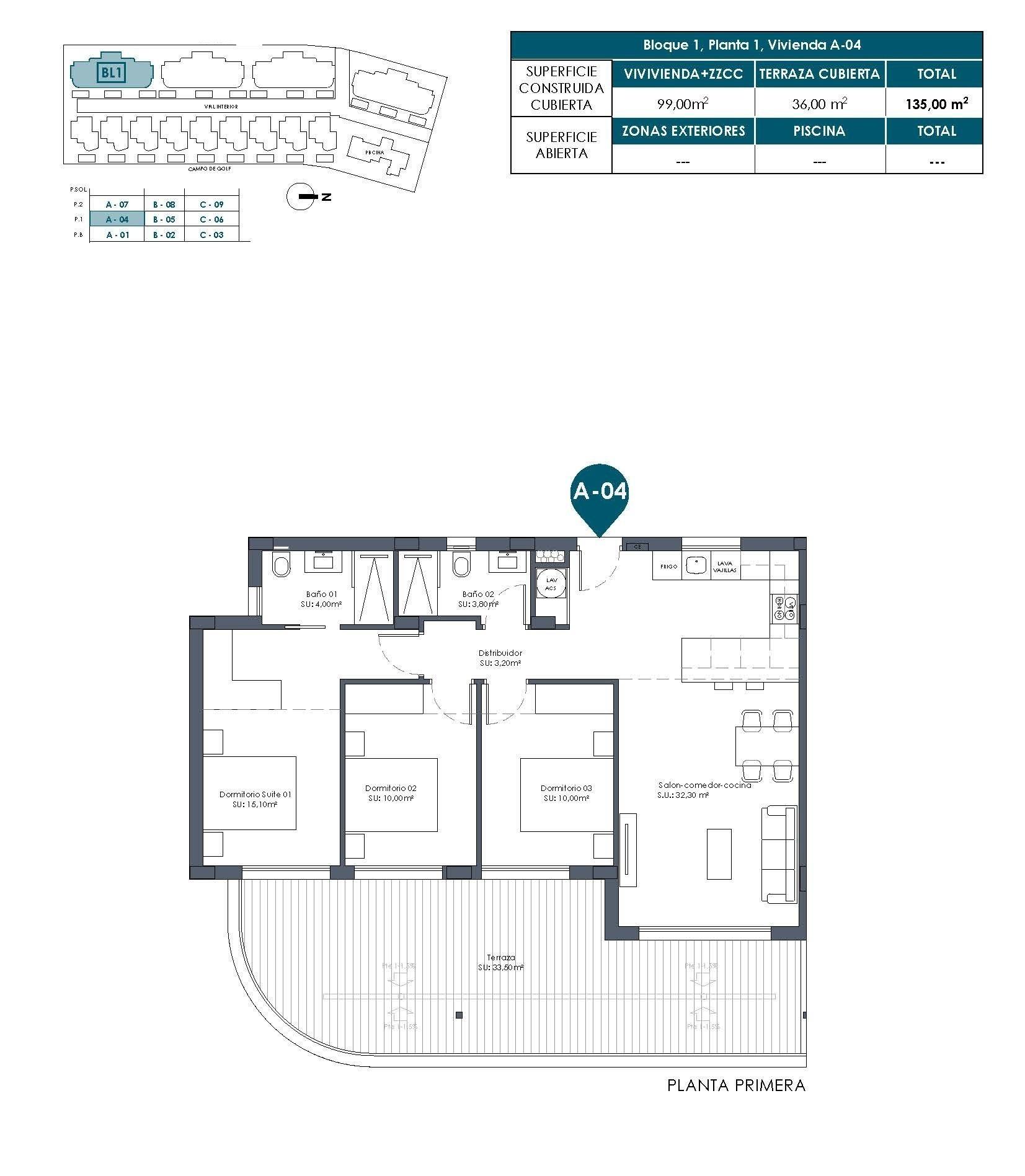 New Build Golf Front Apartments and Villas in La Serena Golf Los Alcazares