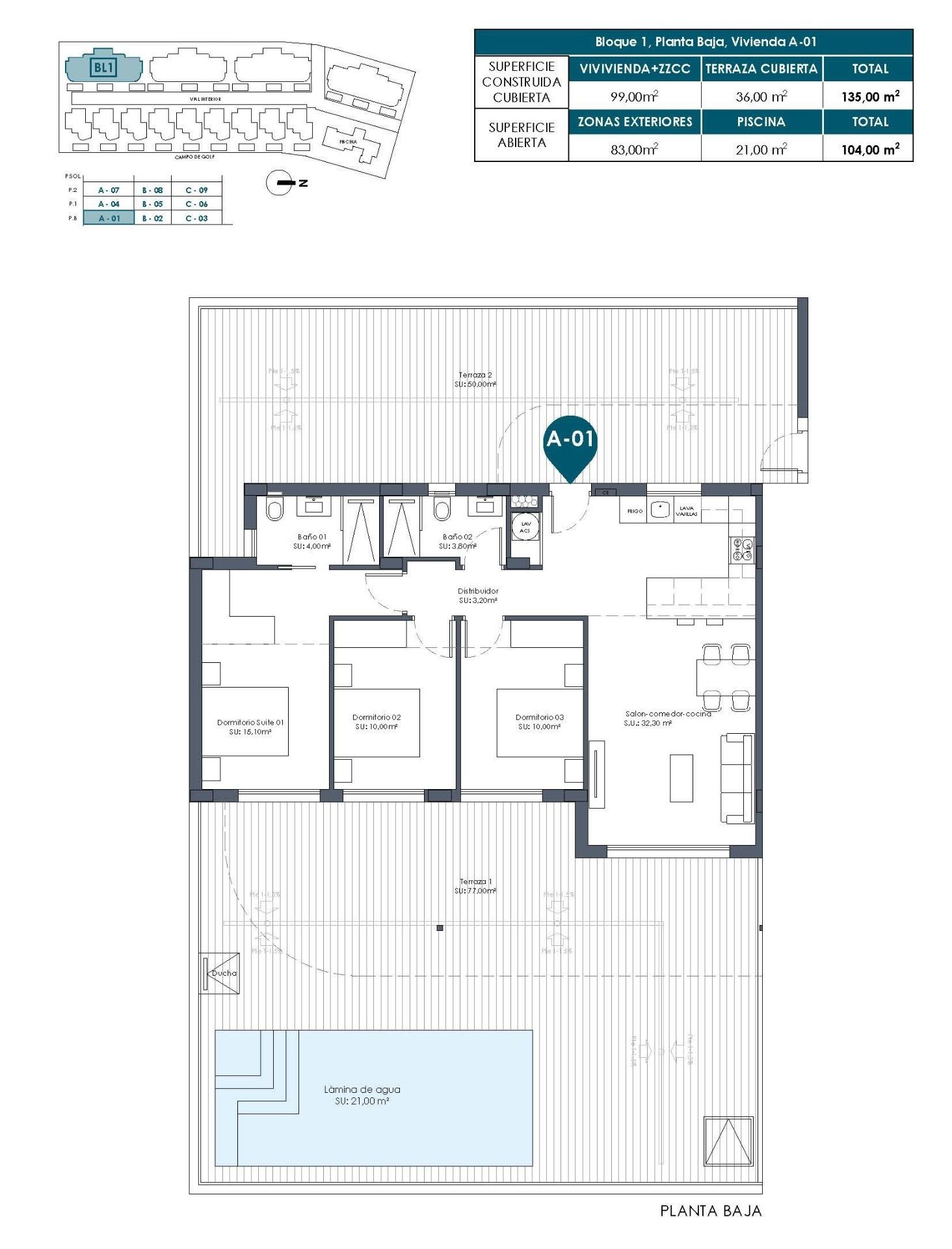 New Build Golf Front Apartments and Villas in La Serena Golf Los Alcazares