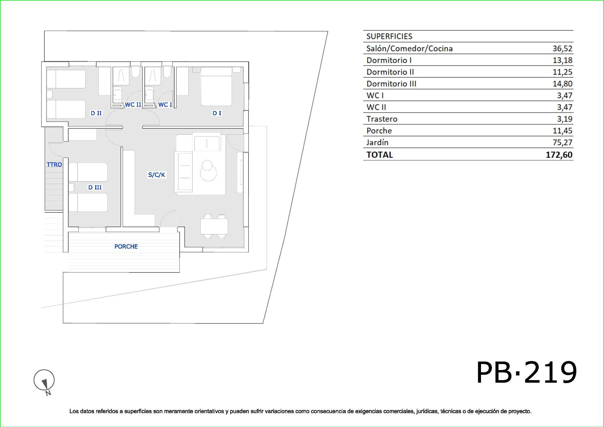 Modern, newly built bungalows in San Miguel de Salinas with 3 communal swimming pools