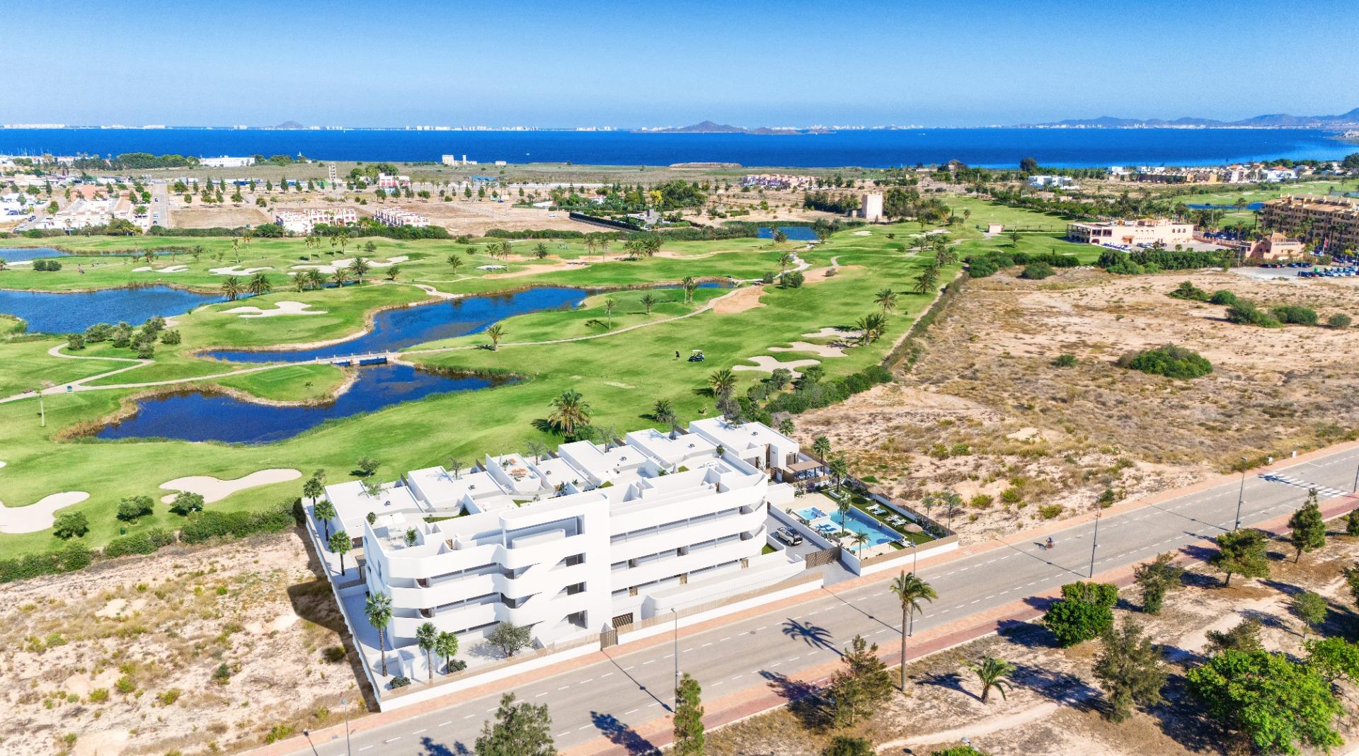 22-1 New Build Apartments and Villas Frontline Golf in Los Alcazares Costa Calida