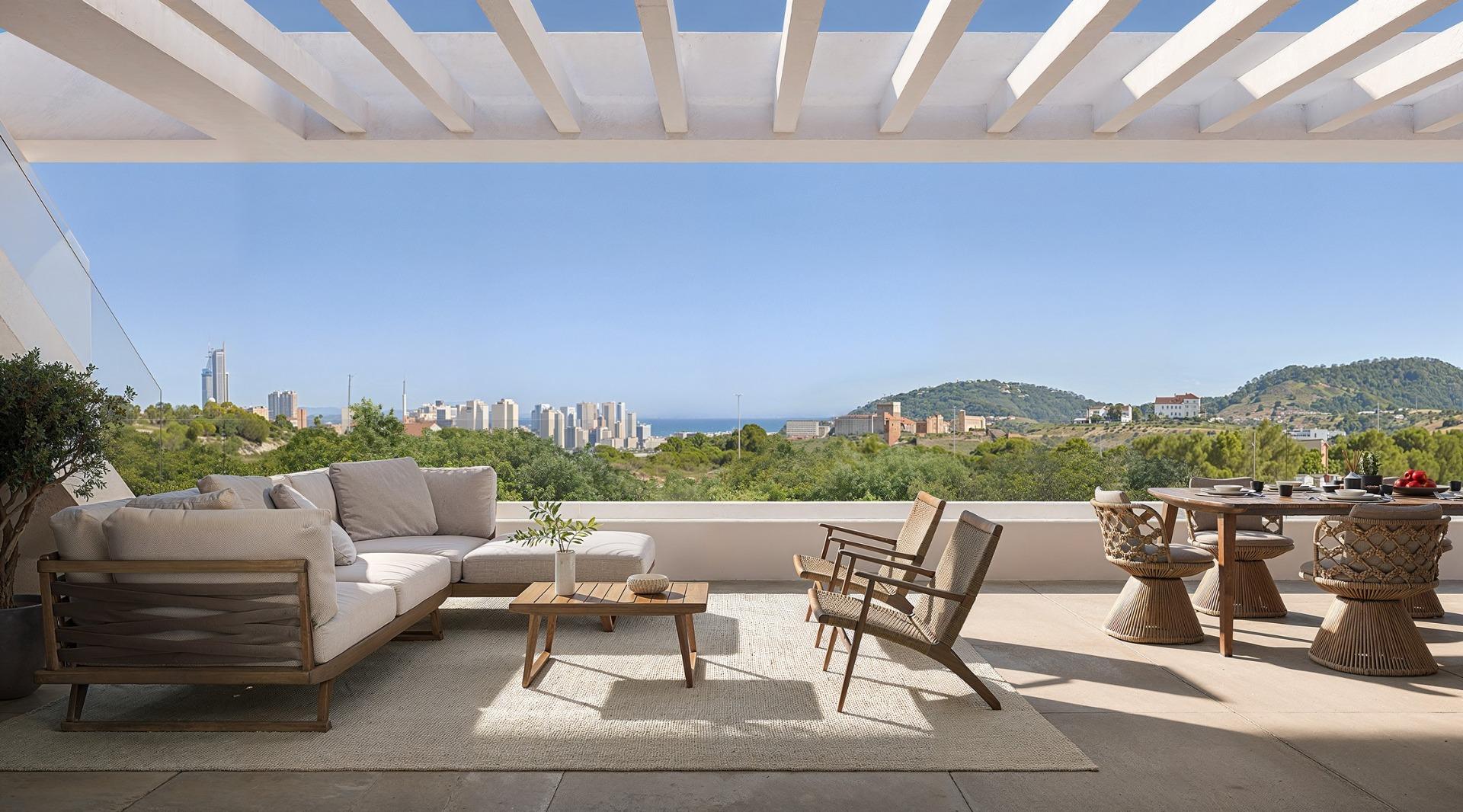 10-1 New Build Apartments with Sea Views in Balcon de Finestrat, Costa Blanca