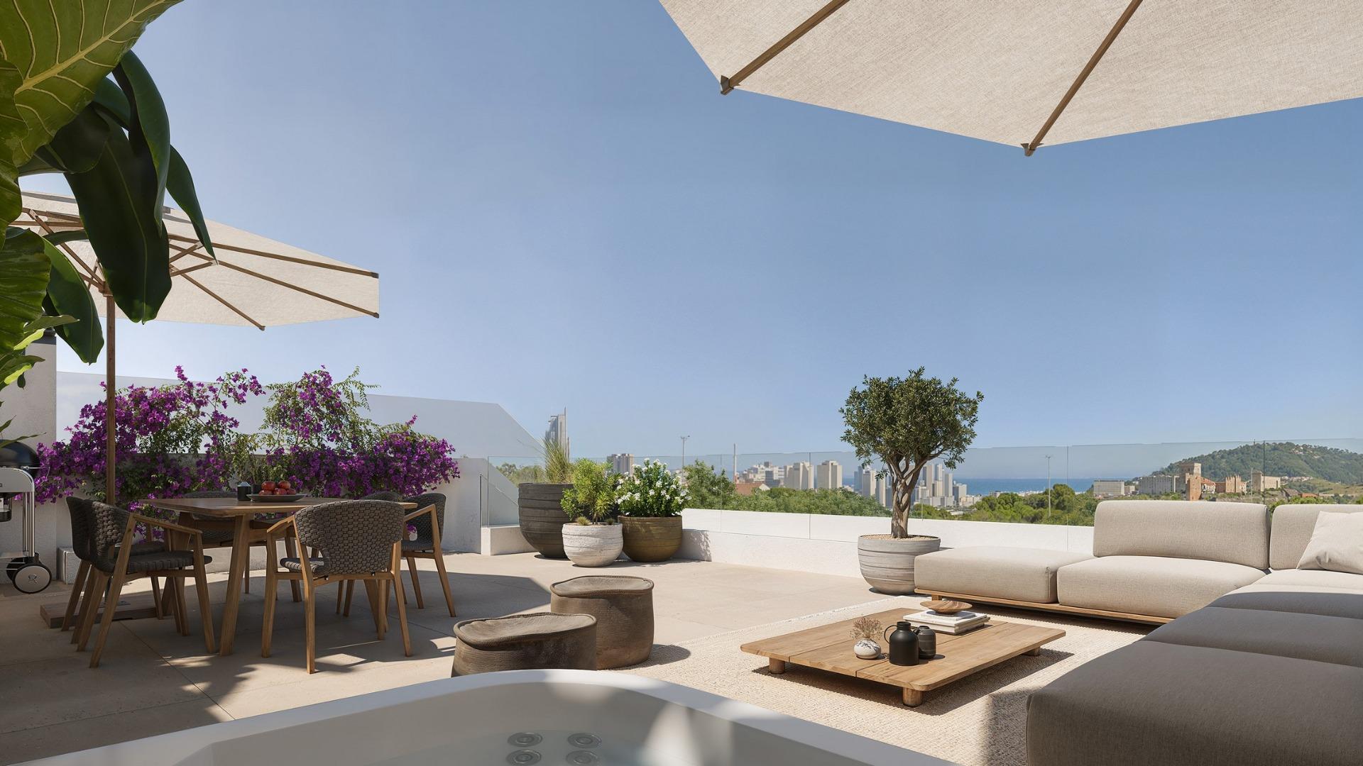 New Build Apartments with Sea Views in Balcon de Finestrat, Costa Blanca