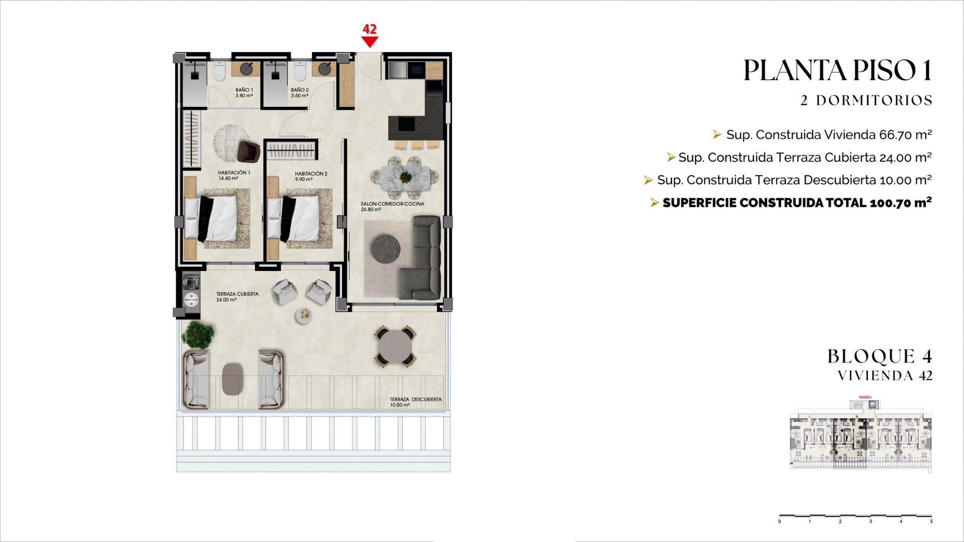 New Build Apartments with Sea Views in Balcon de Finestrat, Costa Blanca