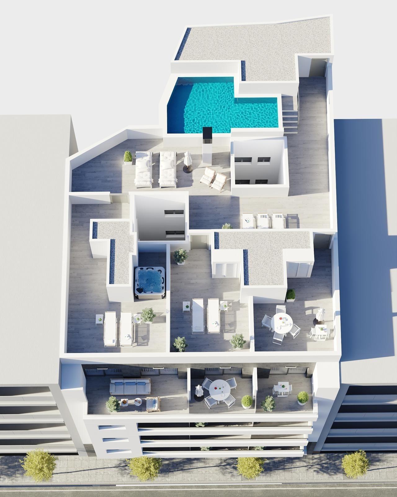 New Build Apartments in Torrevieja Just 400 m from Playa del Cura