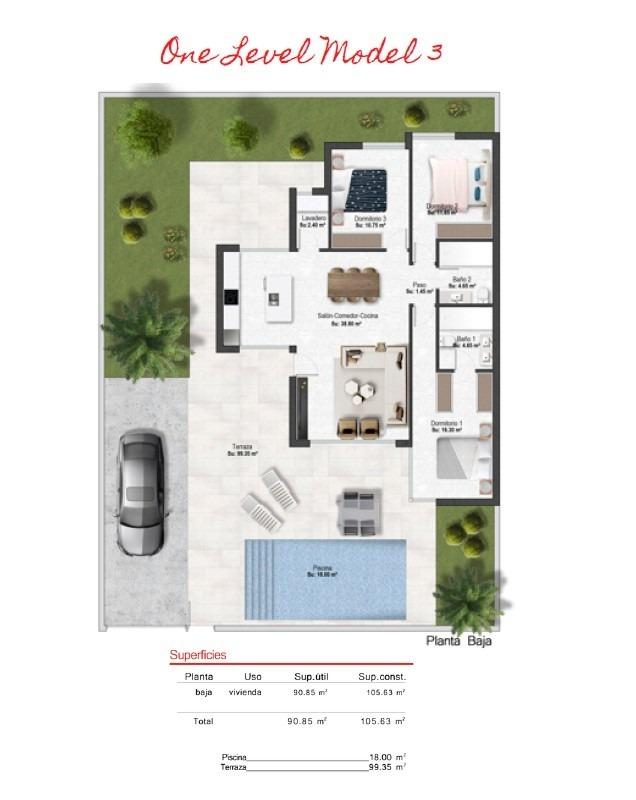 New Build Villas in Altaona Golf Resort Murcia with Private Pool and Mountain Views