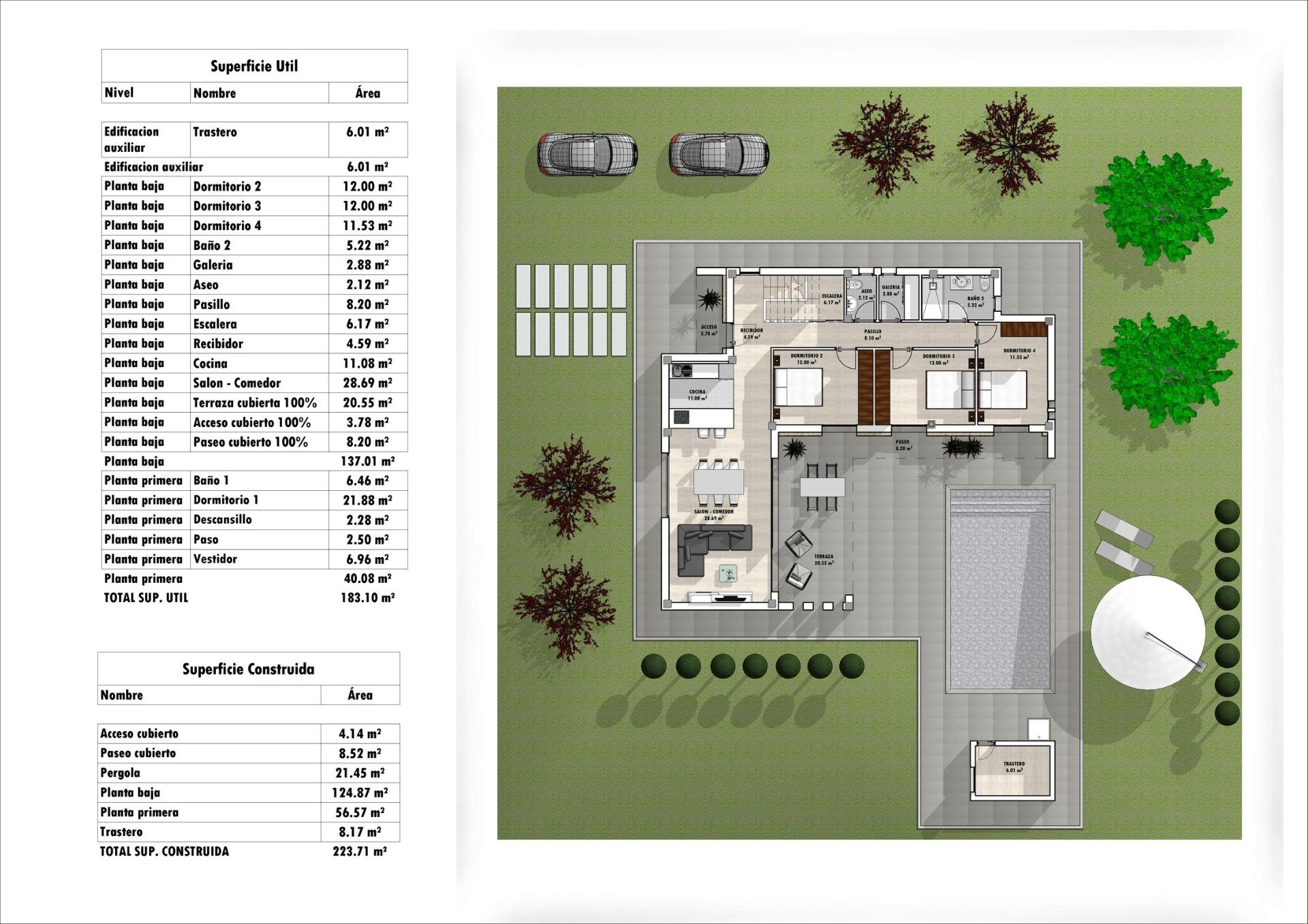 New Build Apartments for Sale in Catral Alicante with Rooftop Pool