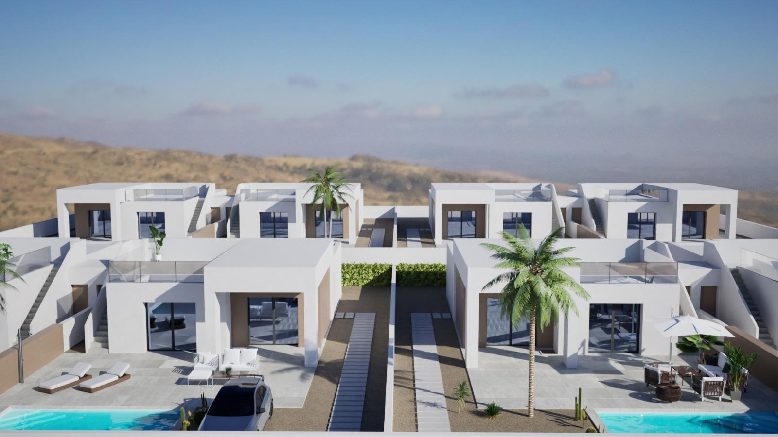 New Build Villas and Bungalows Just 250 Meters from the Beach in Mar de Pulpí