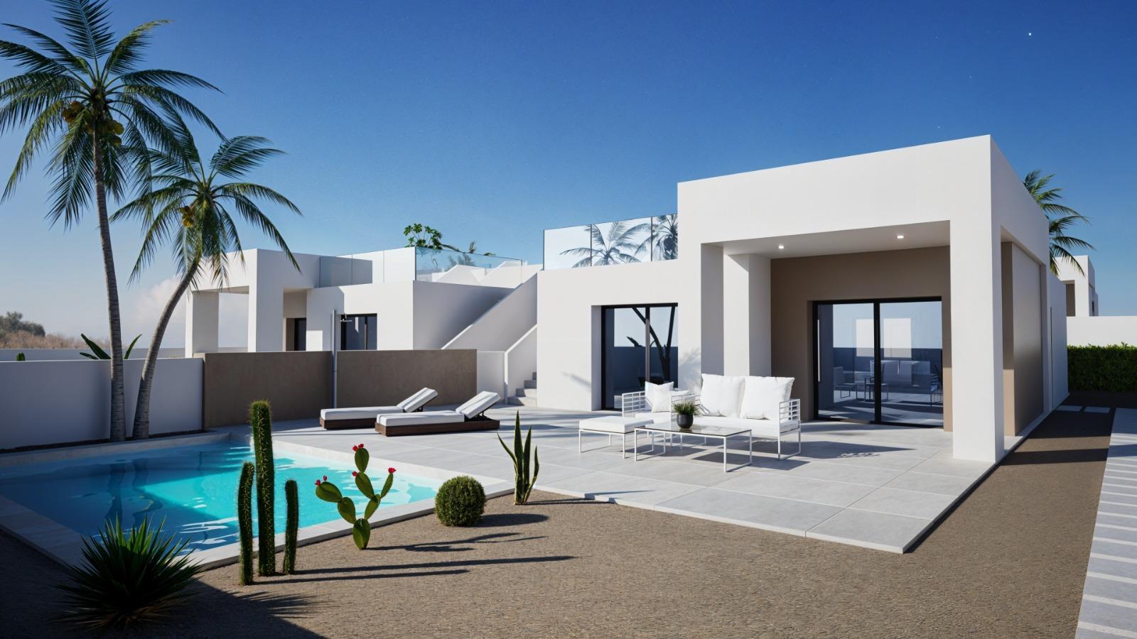 New Build Villas and Bungalows Just 250 Meters from the Beach in Mar de Pulpí