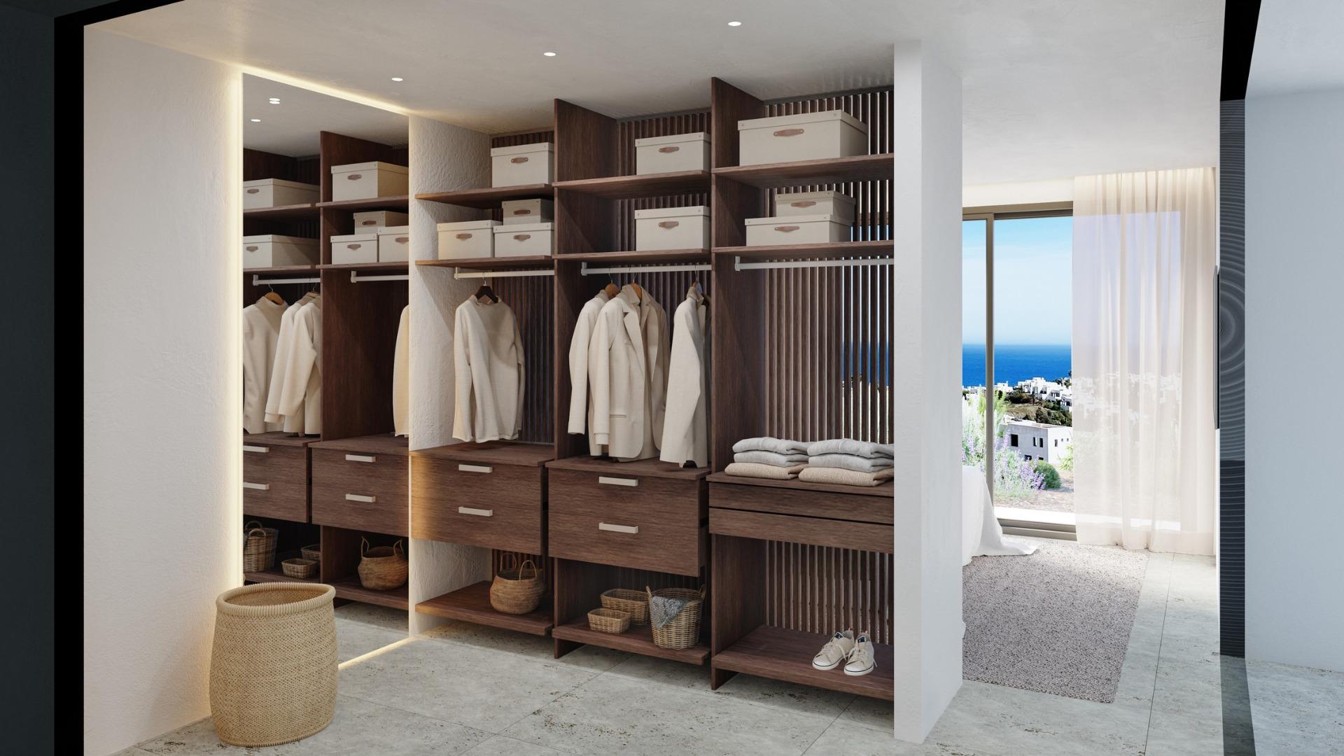 Panoramic views of the Mediterranean Sea in a beachfront resort