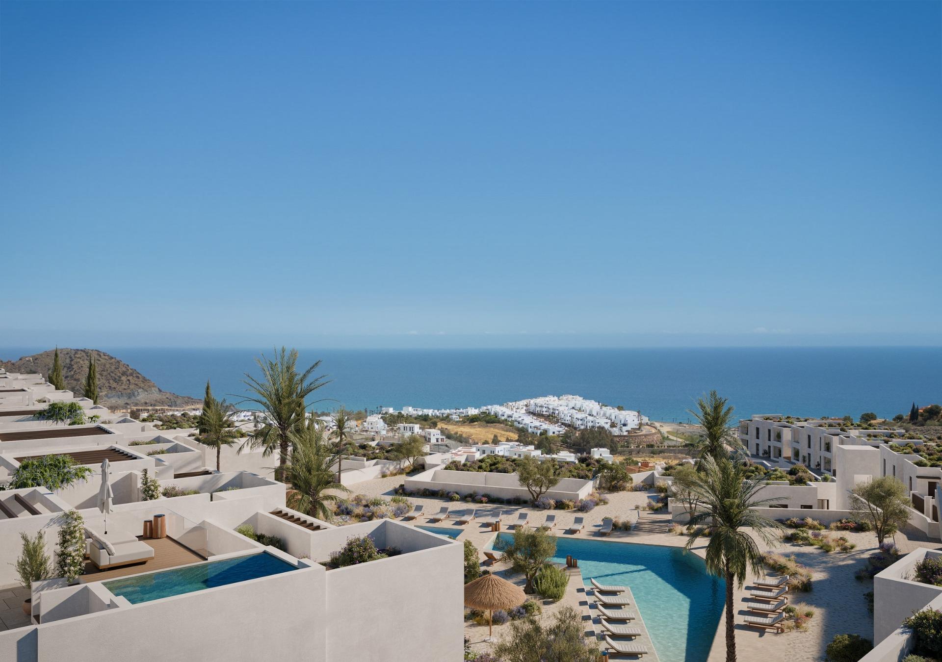 37-1 Panoramic views of the Mediterranean Sea in a beachfront resort