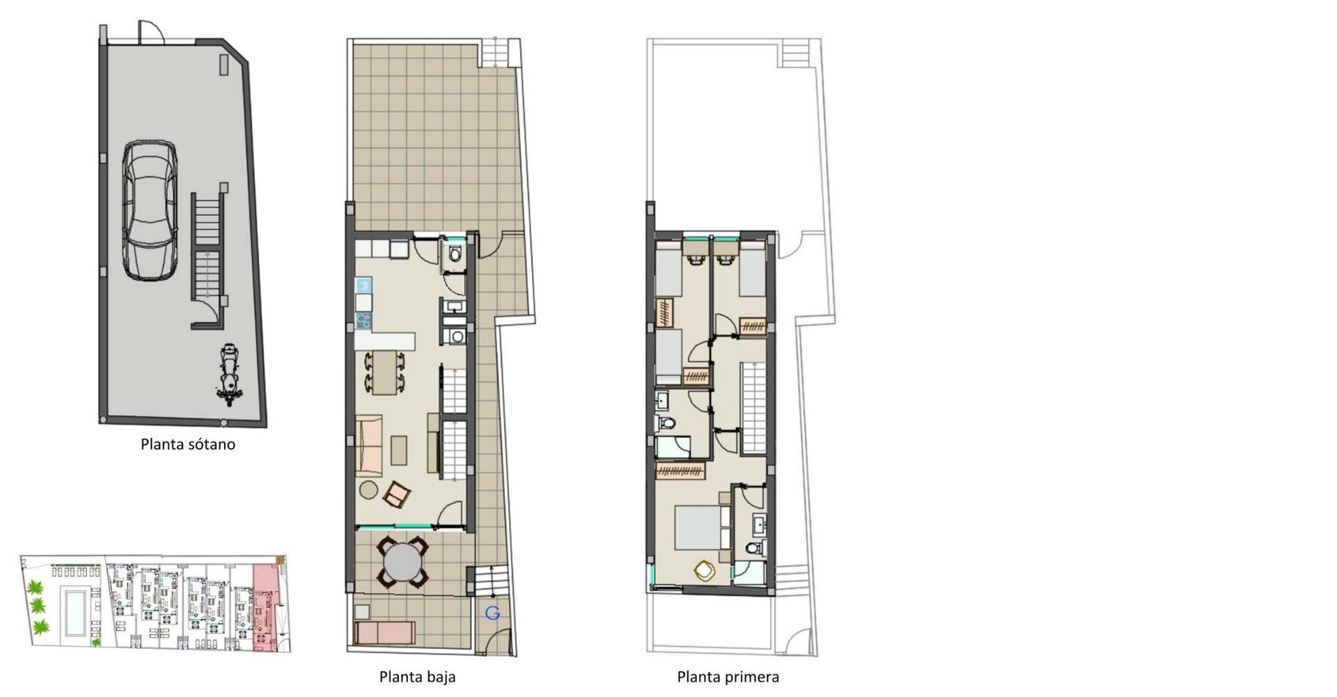 New Build Beachfront Semi Detached Villas in Moncofa with Sea Views