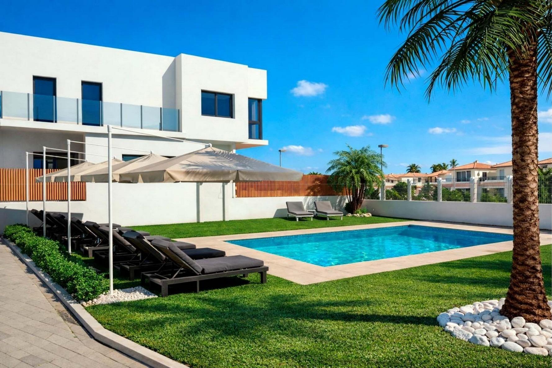 New Build Beachfront Semi Detached Villas in Moncofa with Sea Views