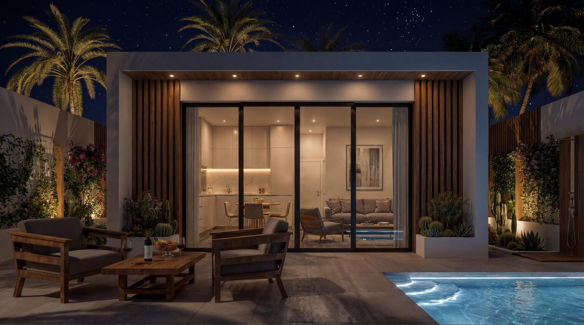 Luxury Tourist Apartments and Villas with Private Beach in First Line of Vera Playa-Almería