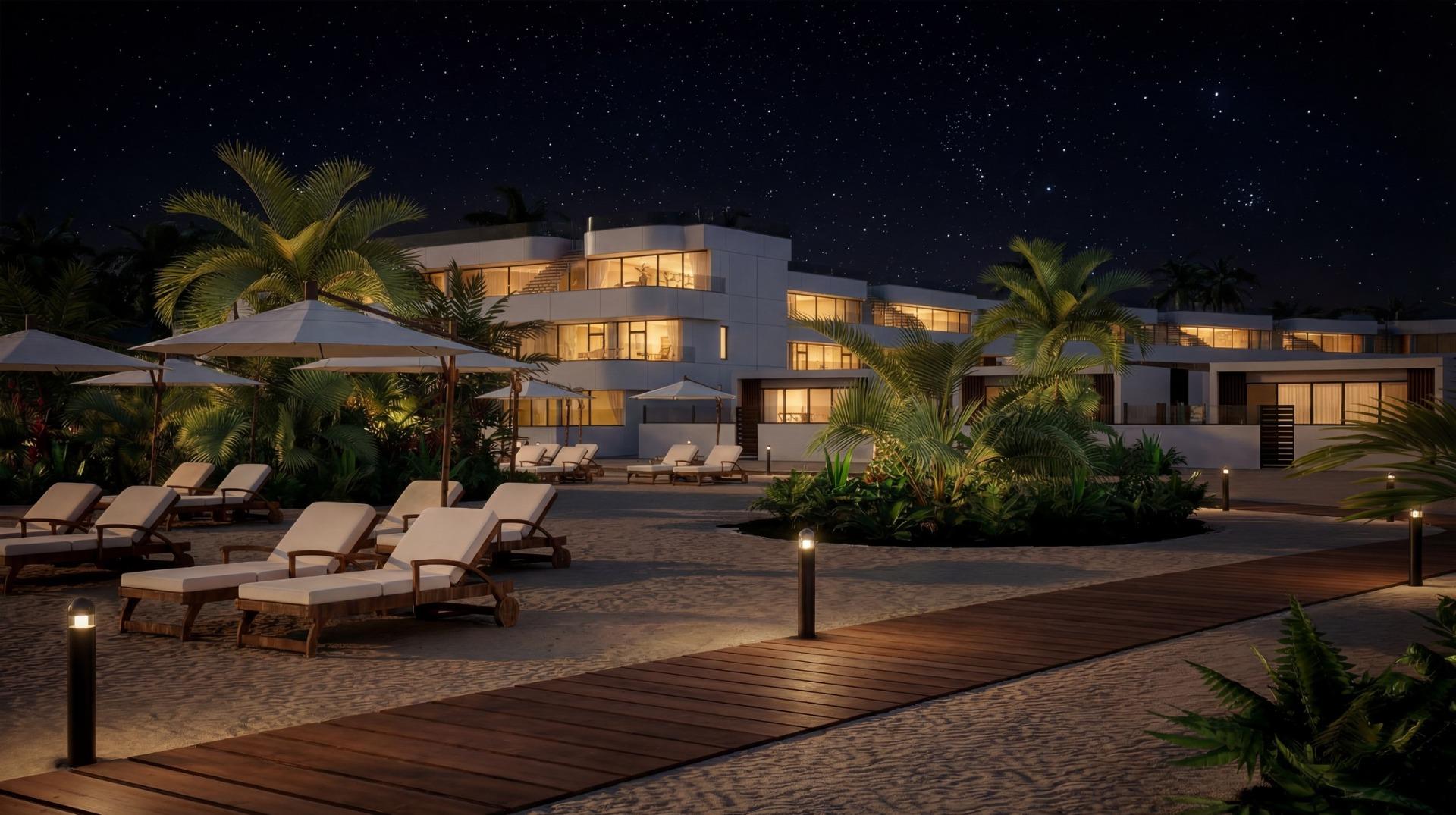 Luxury Tourist Apartments and Villas with Private Beach in First Line of Vera Playa-Almería