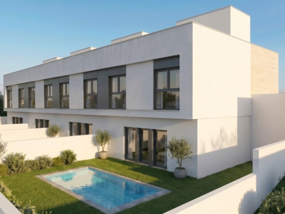 Development of 4 newly built semi-detached and terraced villas with private swimming pools at the Mazarrón Country Club