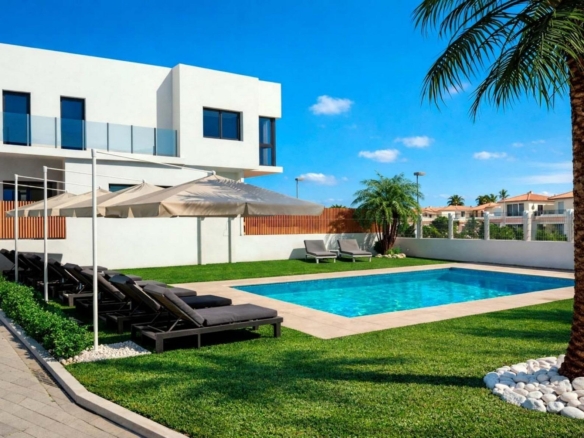 New Build Beachfront Semi Detached Villas in Moncofa with Sea Views