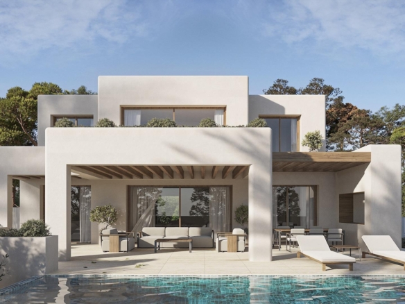 Sea view villa with Ibizan charm in La Fustera, Benissa