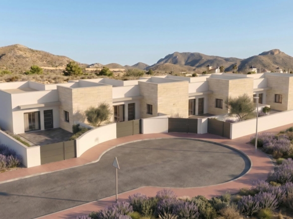 Development of 4 newly built semi-detached and terraced villas with private swimming pools at the Mazarrón Country Club – YC405786