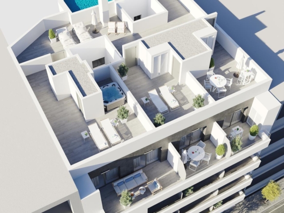 New Build Apartments in Torrevieja Just 400 m from Playa del Cura
