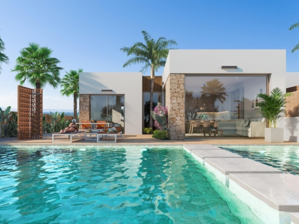 New Build Apartments and Villas Frontline Golf in Los Alcazares Costa Calida – YC410048
