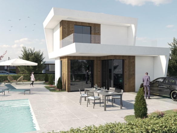 New Build Villas in Altaona Golf Resort Murcia with Private Pool and Mountain Views – YC410269