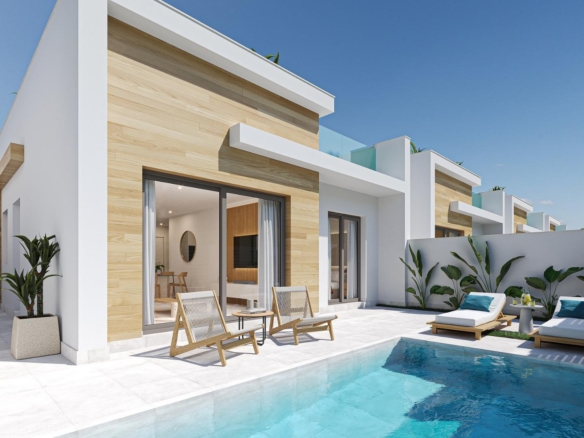 Modern One Level Villas with Private Pool and Solarium in El Jimenado Murcia – YC410701