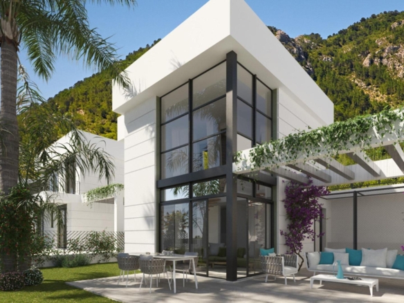Brand new independent villas with sea views at Polop (Alicante province) – YC412322