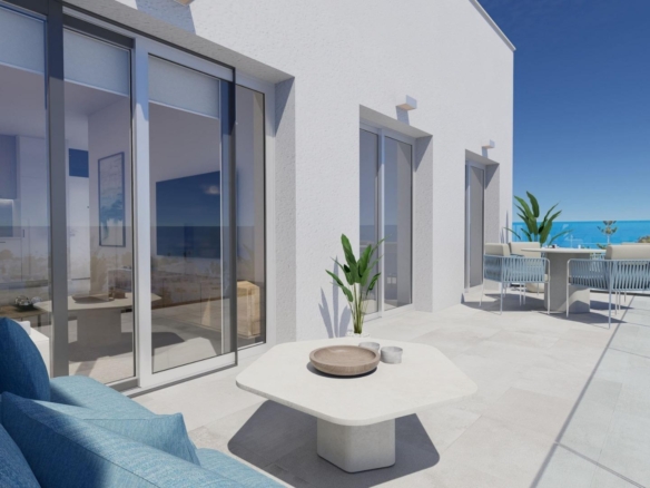 Flats and townhouses with sea views in Mojácar Playa, 600 metres from the beach