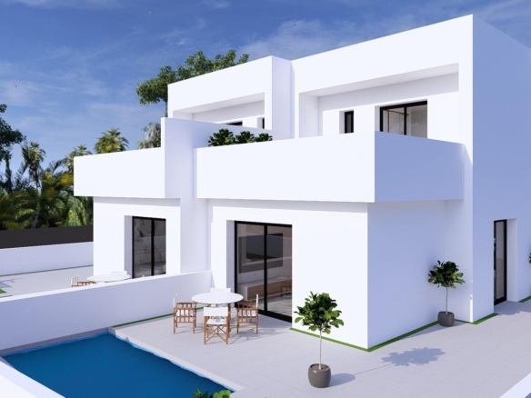 New-build semi-detached villas with private swimming pools in Daya Nueva, Costa Blanca